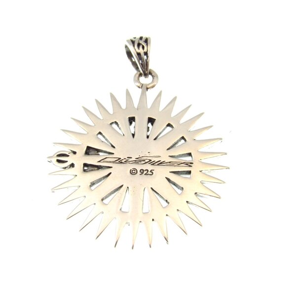 Solid 925 Sterling Silver Celtic Compass Rose Pendant, Mens Fleur De Lis Jewelry - Picture 8 of 9